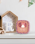 Billy Clock and light - Pink Leopard