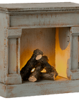 Miniature fireplace - Vintage Blue