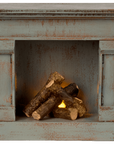 Miniature fireplace - Vintage Blue