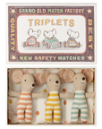 Triplets, Baby mice in matchbox