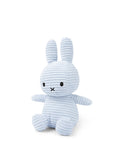 Peluche Miffy Bon Ton Toys velours cotele bleu glace, polyester recycle