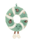 Peluche couronne de noël Amuseables Pinecone Wreath Jellycat, verte