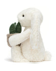 Cream Bunny with Plant