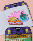Carnet de coloriage boulangerie French Baguette OMY avec stickers, autre angle