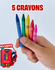 Livre de coloriage et stickers de Noël OMY avec 5 crayons de cire, autre angle