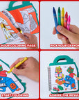 Livre de coloriage et stickers de Noël OMY avec 5 crayons de cire, vue complémentaire