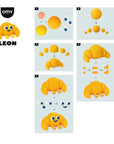Mini kit pâte auto-durcissante Leon croissant OMY pour enfant, exemple d'utilisation