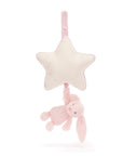 Bashful Pink Bunny Star Musical Pull