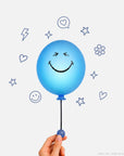Veilleuse ballon bleue pour enfant Bubbly Light Smiley World MOB, 3 niveaux de lumière