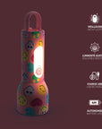 Lampe veilleuse Smiley Glowy Smiley Rose pour enfant MOB, silicone souple doux au toucher