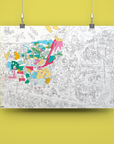 Poster A Colorier - Dinos - 100 X 70