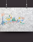 Poster A Colorier - Paris - 100 X 70