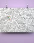 Poster A Colorier - Animal City - 100 X 70