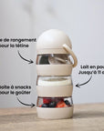 SoMiMi - la boîte doseuse XL transparente pour les déplacements - Milk