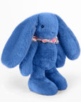 Peluche Lapin Fleurette bleu 25 cm – tout doux dès la naissance