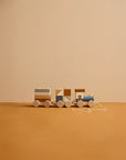 Train en blocs marron