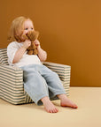 Fauteuil pliant rayé