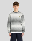 Ombre Crew Neck Jumper Observer Grey