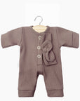 Babies - Combinaison Lili en maille raisin et son headband
