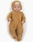 Bambinis – Ensemble Dors bien Angelo et son bonnet en velours Nikky camel