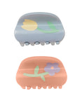 Floral Acetate Claw Clips