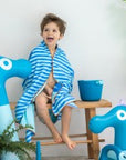 PlayTowel M (140 x 70cm) - Microfibre - Circuit bleu