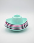 6 Barques Gigognes Rose Et Turquoise