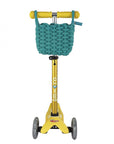 Panier vert pour trottinette