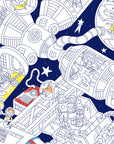 Poster Geant A Colorier - Space Station + Stickers 6 Phospho
