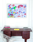 Poster Geant A Colorier - Super Heros + Crayon