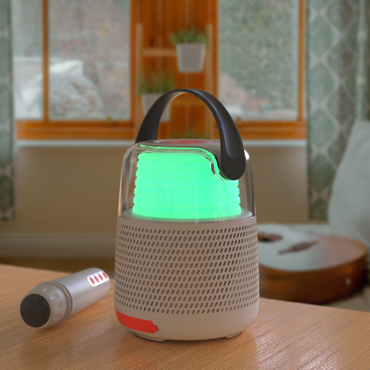 KS-80 grise MOB, enceinte et micro pour chanter en famille