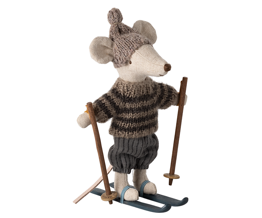 Souris en hiver sur ses skis, Grand frère - Gris