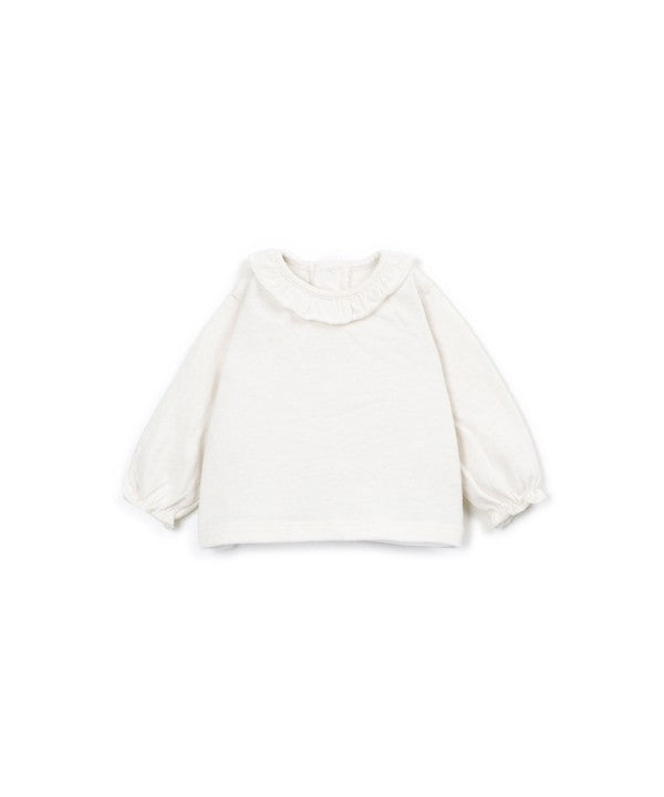 Haut En Jersey Play Up coloris Scale blanc, col application