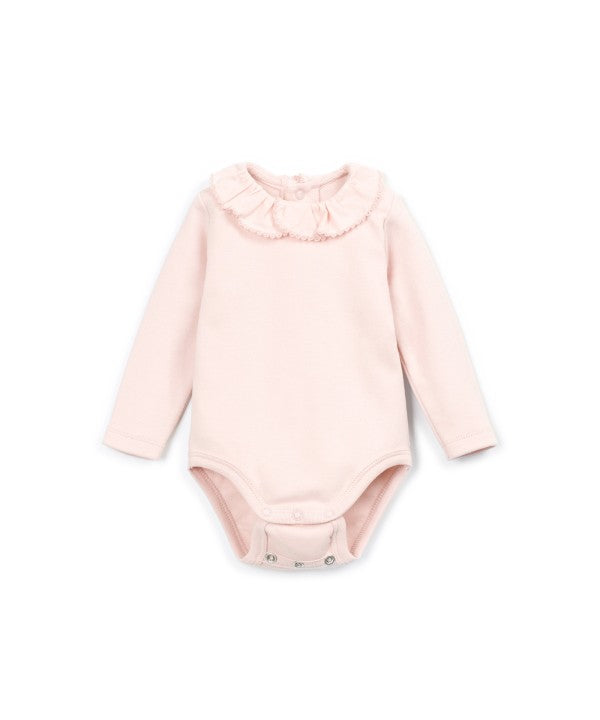 Body Côtelé Play Up Embroidery, col en tissu, fermeture pression