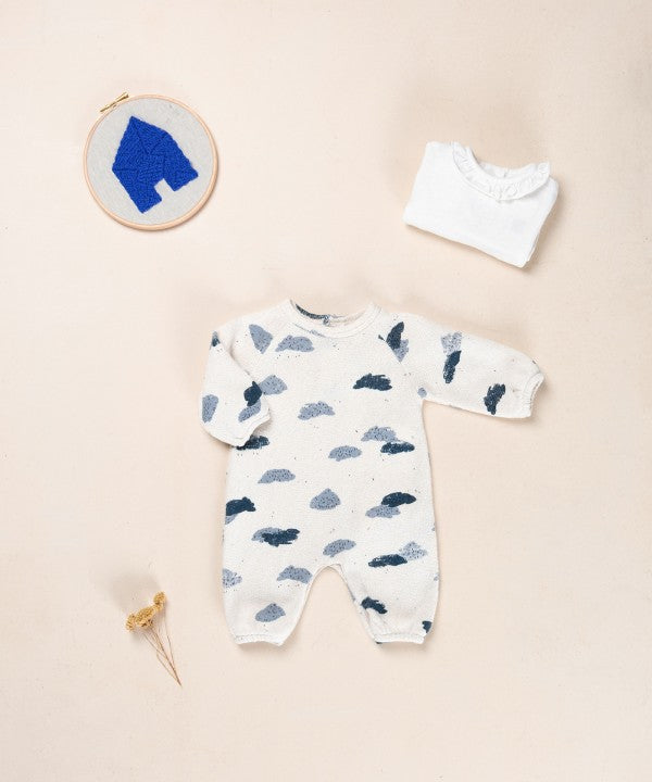 Combinaison à nuages bleue pour nouveau-né Play Up, tenue de naissance automne-hiver 2026