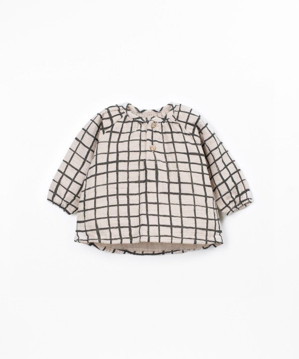 Blouse En Tissu Skein Play Up, coloris beige foncé, blouse en tissu pour bébé