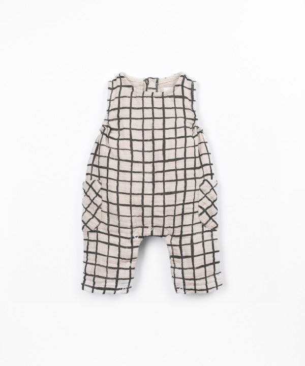 Combinaison En Tissu Skein Play Up, coloris beige foncé, combinaison en tissu pour bébé