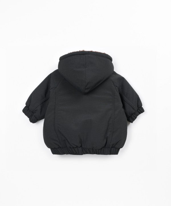 Parka Scissor Play Up grise pour bébé, fermeture éclair frontale, poignets et ceinture élastiques