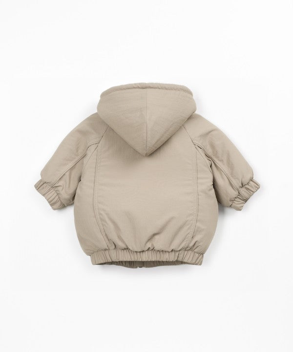 Parka Drawing Play Up pour bébé, fermeture éclair frontale, poignets et ceinture élastiques