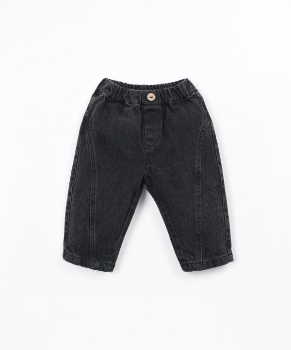 Pantalon En Denim Black Denim Play Up, ceinture élastique