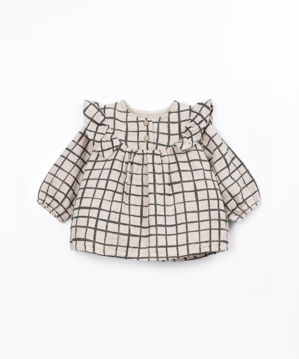 Blouse En Tissu Skein Play Up, coloris beige foncé, blouse en tissu pour bébé