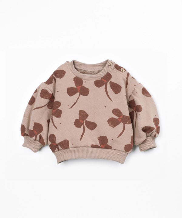 Sweat En Molleton Drawing Play Up, coloris marron clair, sweat en molleton pour bébé