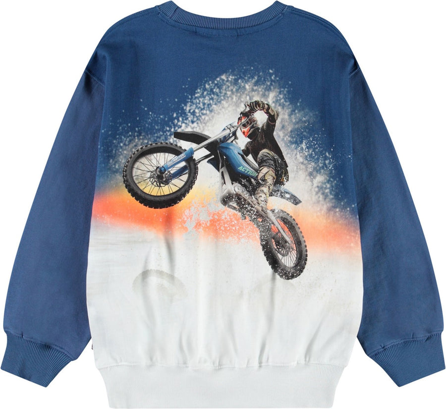 Sweat shirt Monti Wheelie Blue