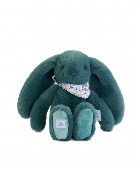 Peluche Lapin Fleurette eucalyptus 25 cm – peluche lapin Doudou et Compagnie