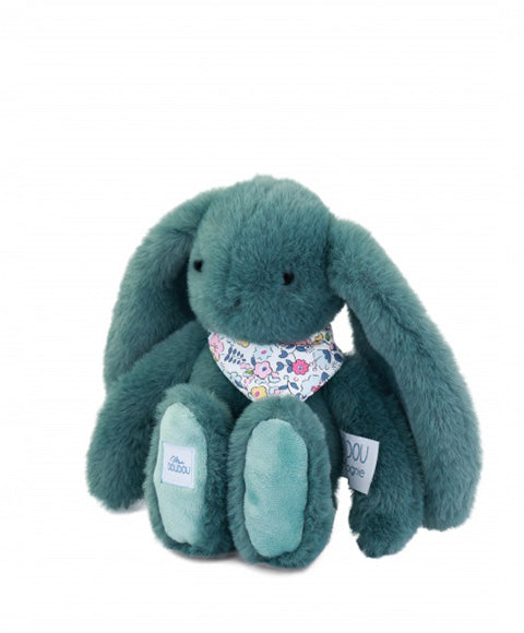 Peluche Lapin Fleurette eucalyptus 25 cm – taille 25 cm