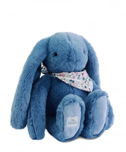 LAPIN FLEURETTE - Bleu 35 cm