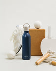 Bouteille isotherme active avec bouchon sport - matt - bleu marine - 600ml