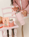 Travel cup isotherme avec bouchon étanche - pastel - rose - 900ml