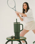 Travel cup isotherme avec bouchon étanche - matt - kaki - 900ml