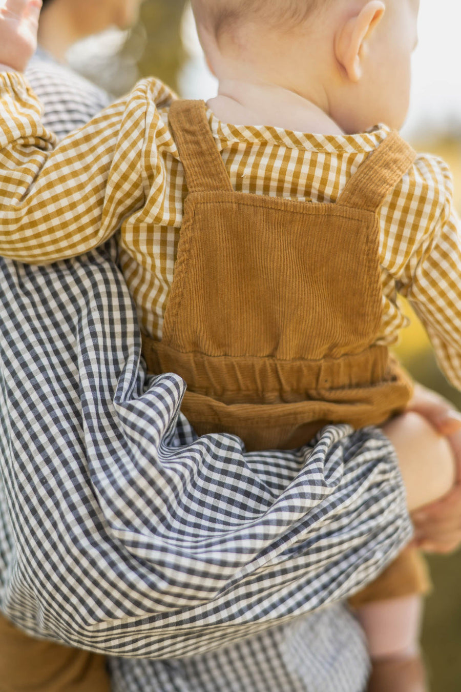 Gingham Long Sleeve One-Piece - Dijon